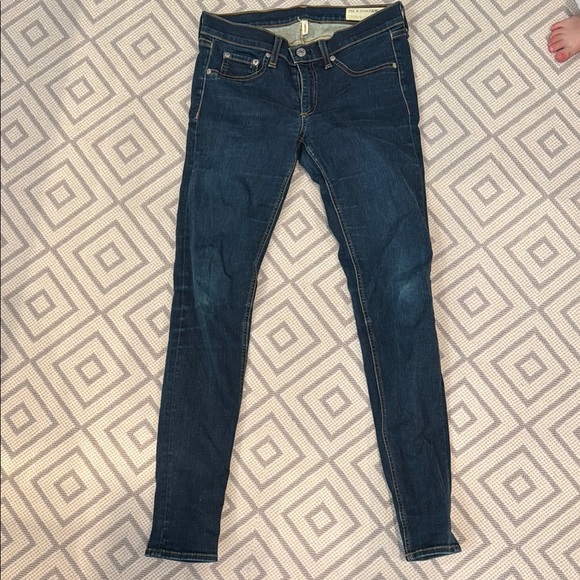 Women's Dark Blue Jeans - Picture 1 of 2